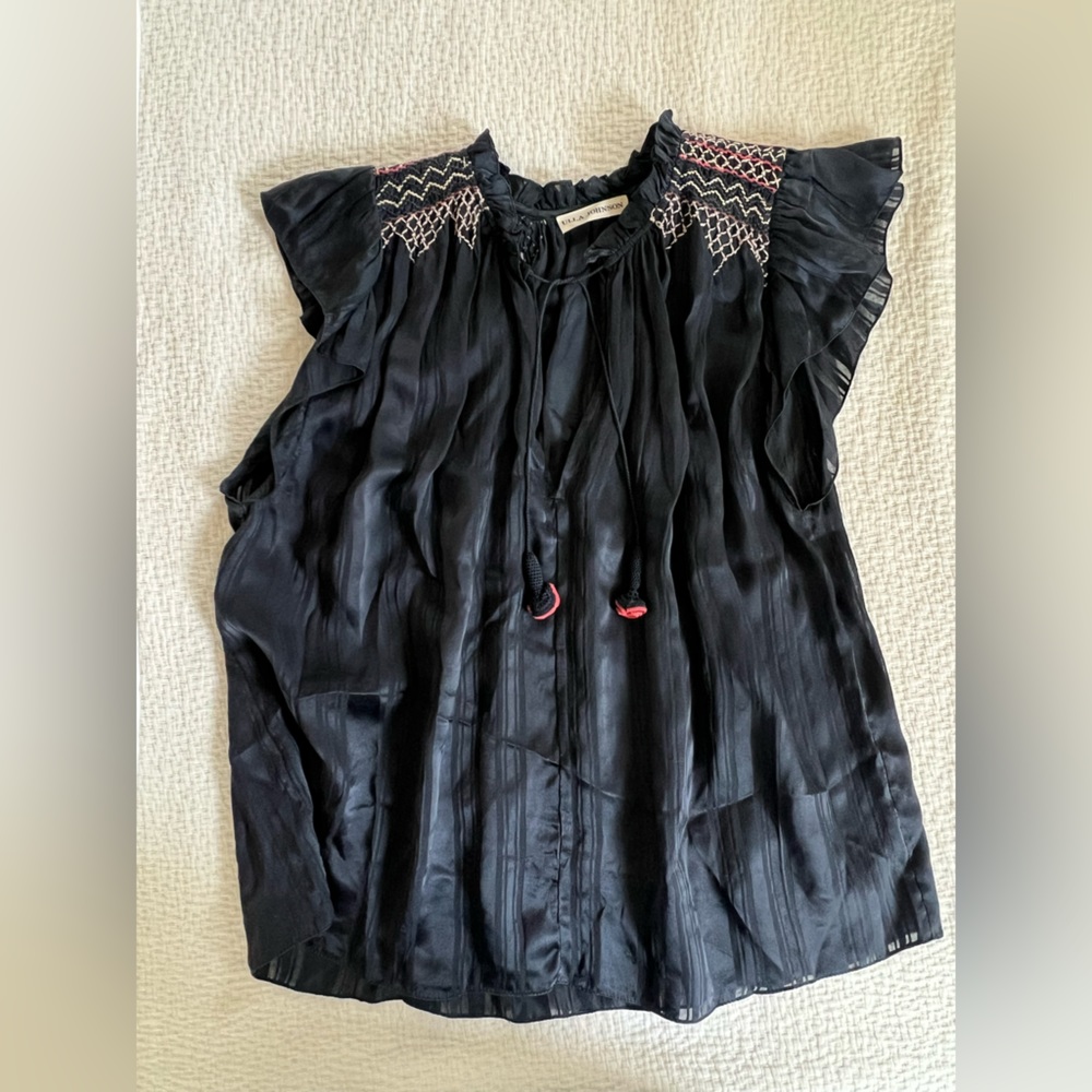 Ulla Johnson silk shirt in navy